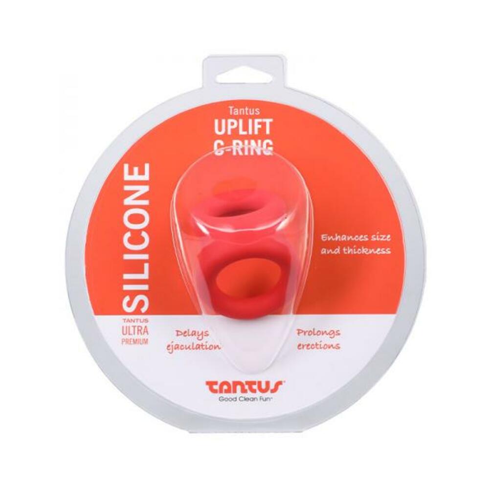 019213853341_1 Tantus Uplift C-ring - Crimson - Image 1