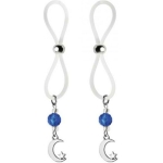 Bijoux De Nip Nipple Halos Moon & Star Charm Blue Clear