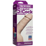 Vac-U-Lock 5 Inch Realistic Dong Beige - Image 2