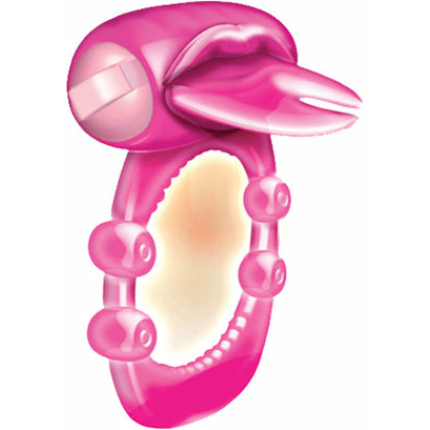 Forked Tongue X-treme Vibrating Pleasure Ring - Magenta