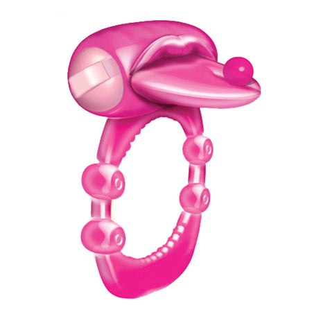 34797 Pierced Tongue X-treme Vibrating Pleasure Ring - Magenta - Image 1
