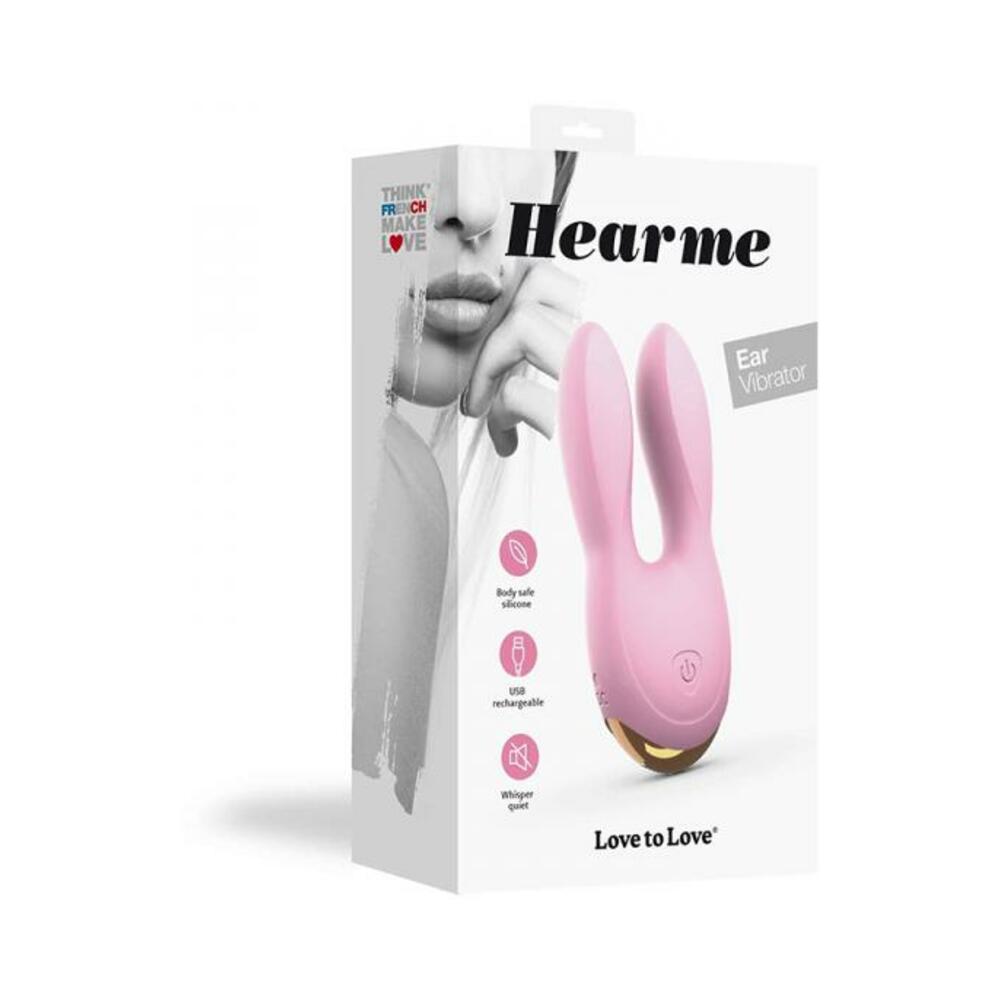 3700436032145_1 Love To Love Hear Me Rechargeable Silicone Flexible Ear Vibrator Baby Pink - Image 1