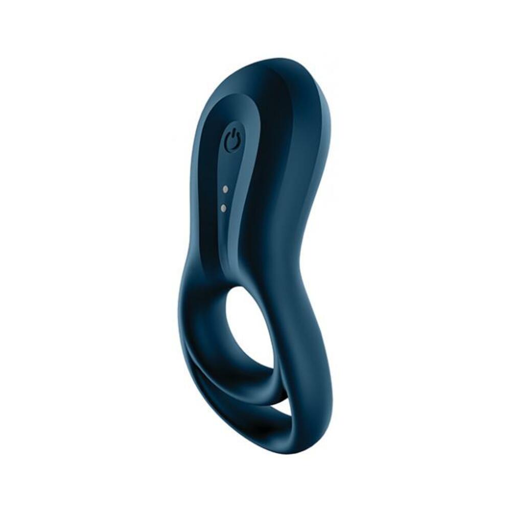 4061504009940_1 Satisfyer Epic Duo Ring Vibrator - Dark Blue - Image 1