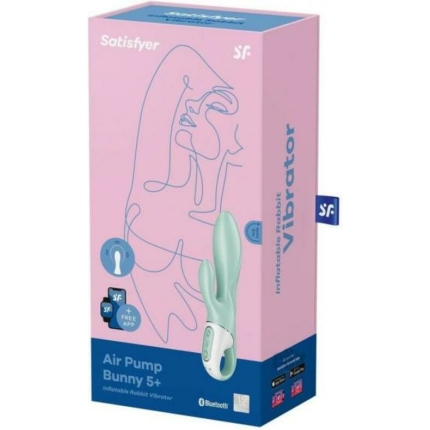 Satisfyer Air Pump Bunny 5+ Aqua
