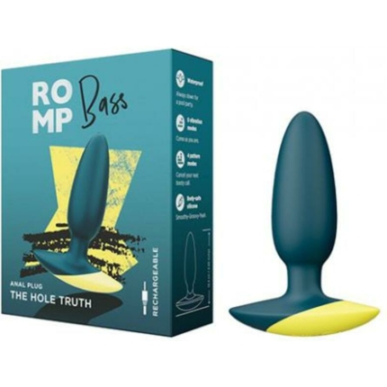 Romp Bass Vibrating Anal Plug - Teal
