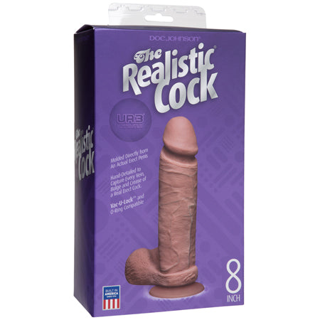 43568 The Realistic Cock Ur3 W/balls 8 Carmel - Image 1