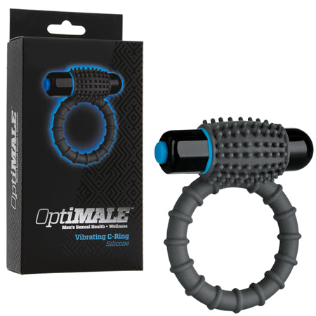 47562 OptiMale Vibrating C Ring - Slate - Image 1