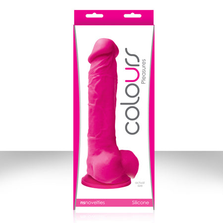 48462 Colours Pleasures 8 Dildo w/Suction Cup - Pink - Image 1