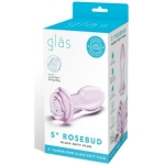 Glas 5" Rosebud Glass Butt Plug - Image 2