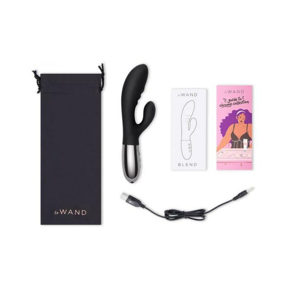 4890808251478_1 Le Wand Blend Double-motor Rabbit Rechargeable Vibrator Black - Image 1