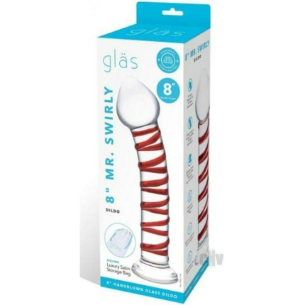 Glas Mr. Swirly Glass Dildo 8 In.
