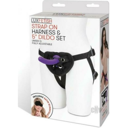 Lux Fetish Strap-on Harness 5 In. Dildo Set