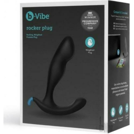 B-vibe Rocker Rocking Weighted Prostate Plug Black