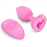 B Vibe Vibrating Heart Shaped Jewel Plug S/m Pink (net)
