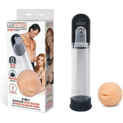 Lux Fetish 2-in-1 Blowjob Auto Sucker And Penis Enlarger Pump