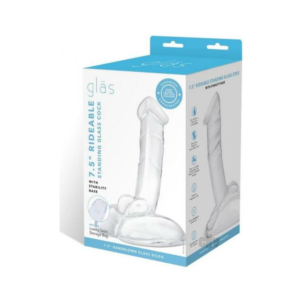 4890808283059_1 Glas 7.5" Rideable Standing Cock W/stability Base - Image 1