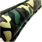 Sensual Sin Leather Padded Ankle Cuffs Camo Piping - Image 3