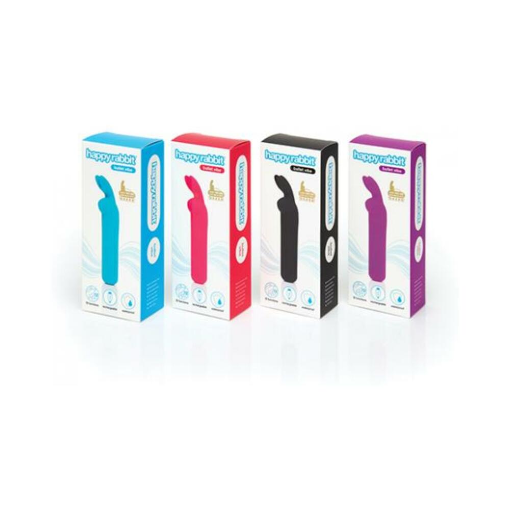 5060779231680_1 Happy Rabbit Rechargeable Bullet Black - Image 1