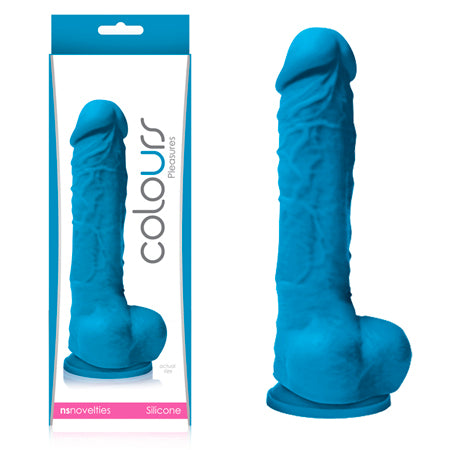 51367 Colours Pleasures 5 Dildo w/Suction Cup - Blue - Image 1