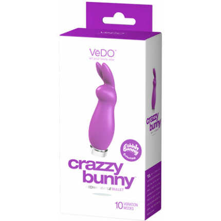 VeDO Crazzy Bunny Rechargeable Bullet - Perfectly Purple