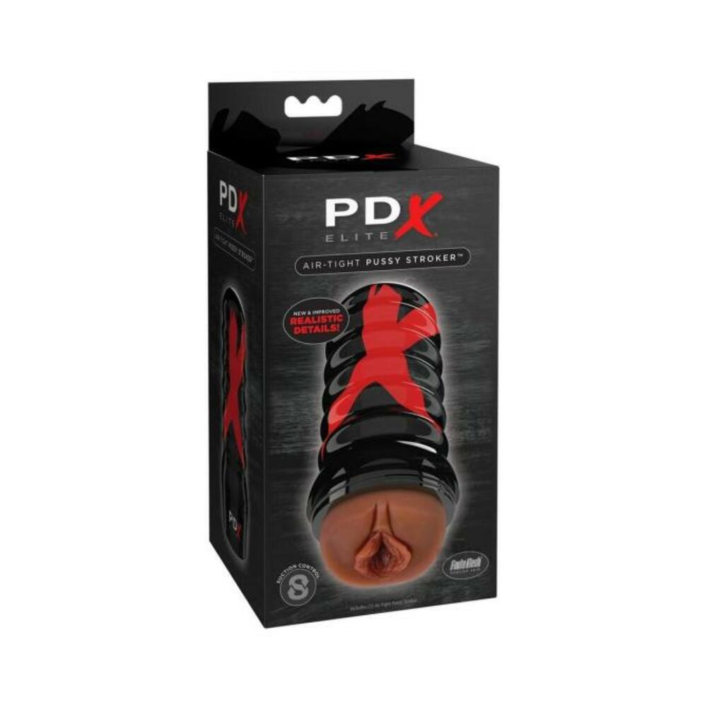 603912775037_1 Pdx Elite Air Tight Pussy Stroker Brown - Image 1