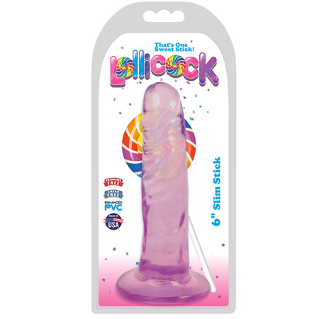 61144 Curve Novelties Lollicock 6 Slim Stick - Grape Ice - Image 1