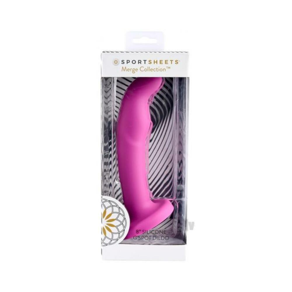 646709698447_1 Sportsheets Merge Tana 8-inch Suction Cup Dildo Pink - Image 1