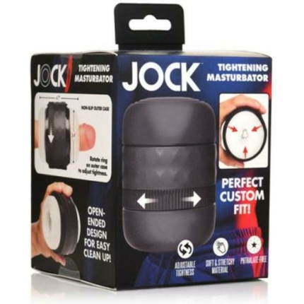 Jock Squeezable Tunnel Double Masturbator Clear