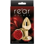 Rear Assets Rose Anal Plug - Small - Red - Image 2
