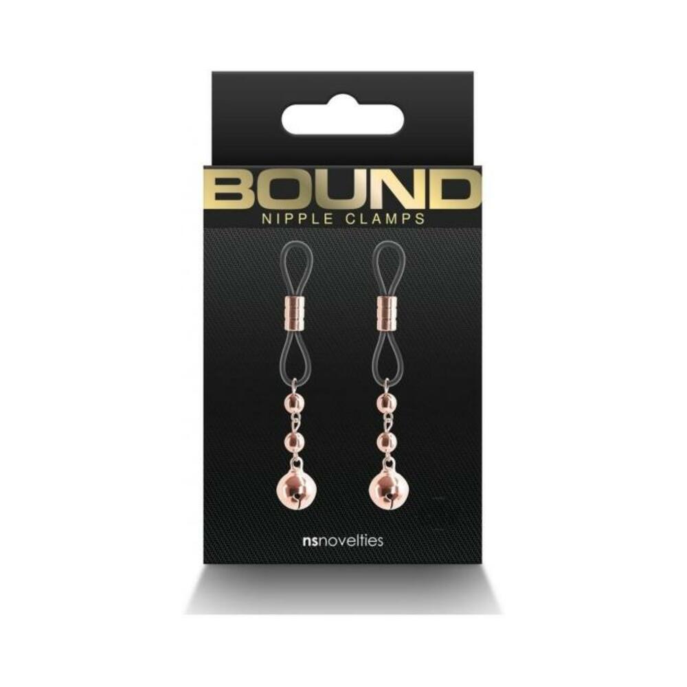 657447106811_1 Bound Nipple Clamps D1 Rose Gold - Image 1