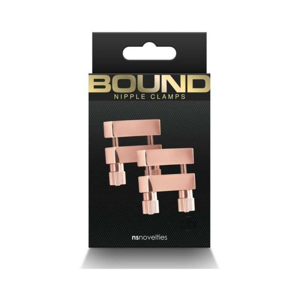 657447107016_1 Bound Nipple Clamps V1 Rose Gold - Image 1