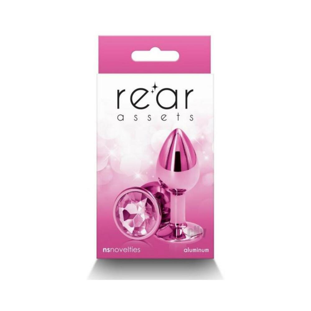 657447107047_1 Rear Assets Metal Anal Plug Small Pink - Image 1