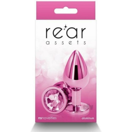 Rear Assets Metal Anal Plug Medium Pink