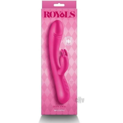 Royals Divine Warming Rabbit Vibrator Metallic Pink