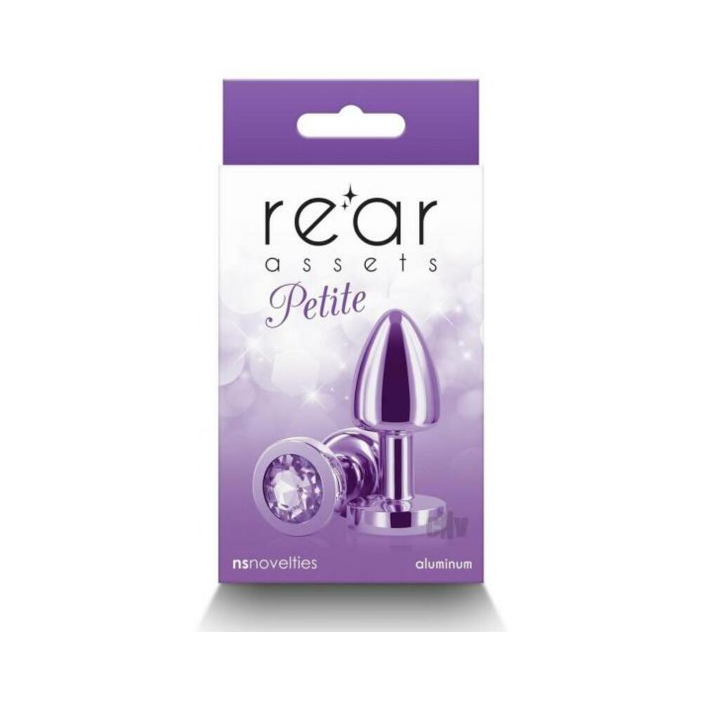 657447107511_1 Rear Assets Petite Metal Anal Plug Purple - Image 1