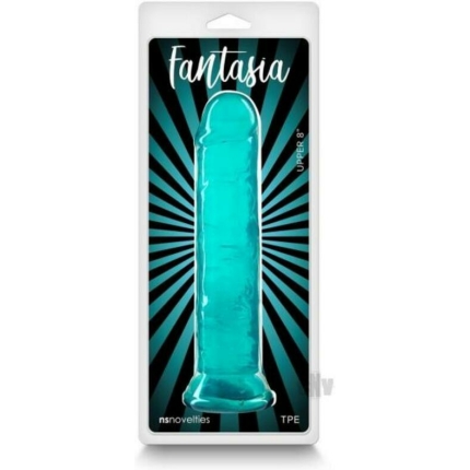 Fantasia Upper 8 In. Jelly Dildo Teal