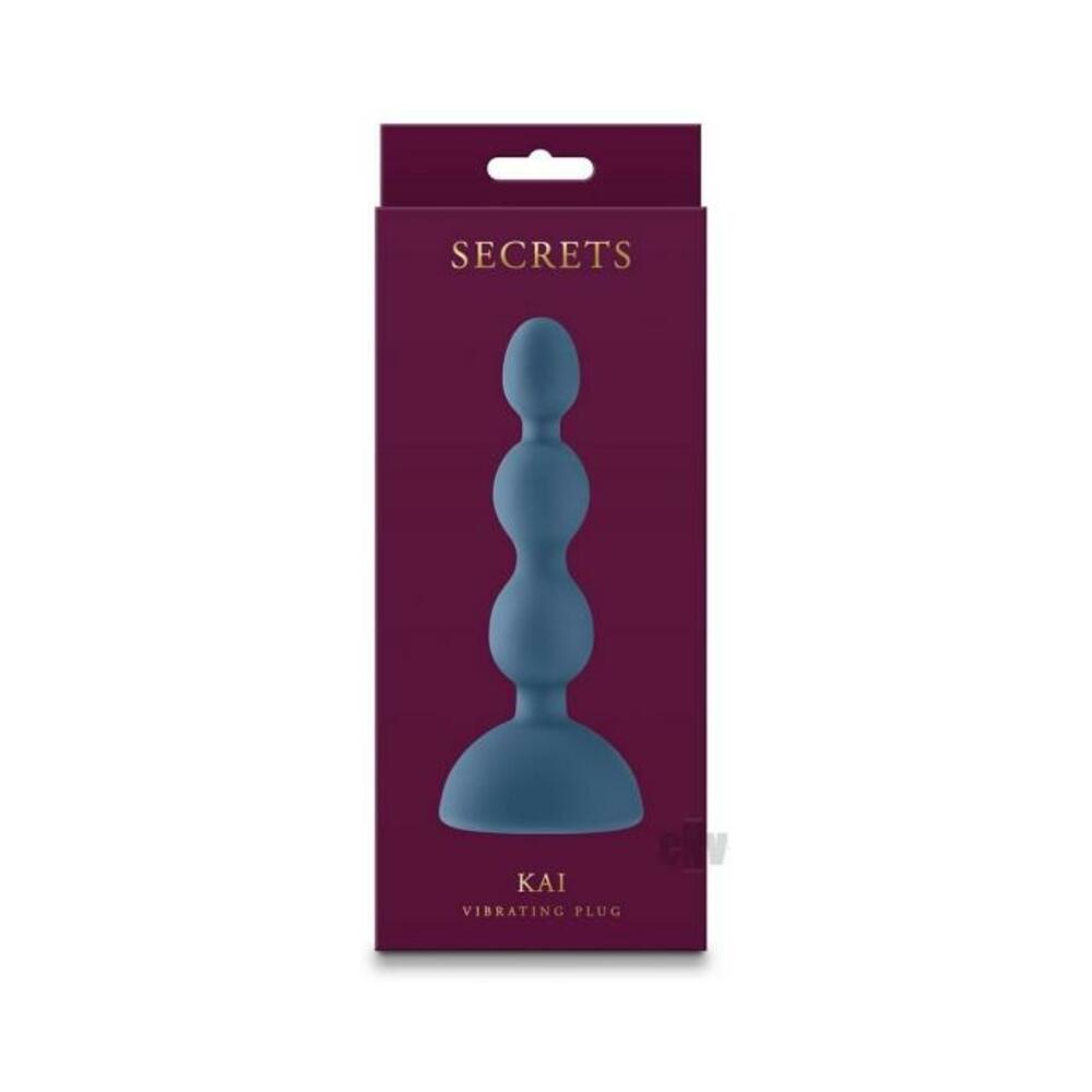 657447109218_1 Secrets Kai Vibrating Anal Plug Dark Teal - Image 1