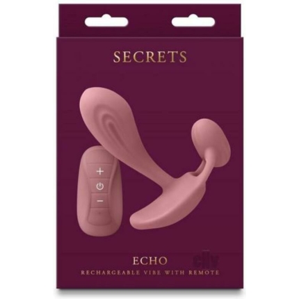 Secrets Echo Insertable Vibe With Remote Dusty Rose
