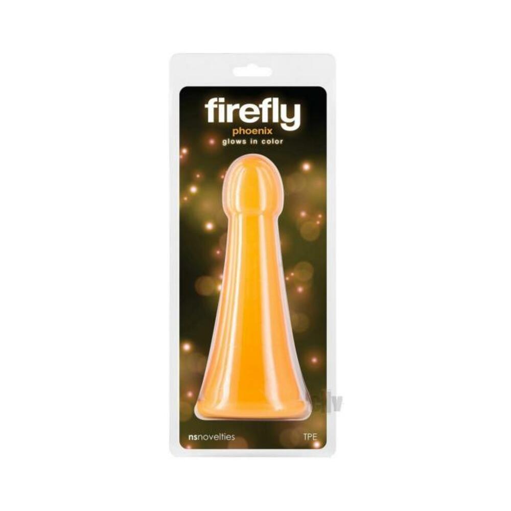 657447109416_1 Firefly Phoenix Glow-in-the-dark Dildo Orange - Image 1