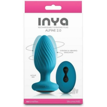 Inya Alpine 2.0 Gyrating And Vibrating Plug With Remote Teal