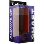 Shaft Model A Liquid Silicone Dong With Balls 7.5 In. Mahogany - Image 3