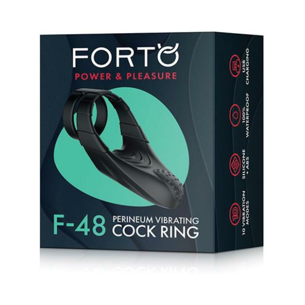 663546905248_1 Forto F-48 Perineum Double C-ring - Black - Image 1