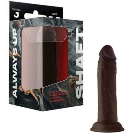 Shaft Model J Liquid Silicone 5.5 In. Dildo Mahogany
