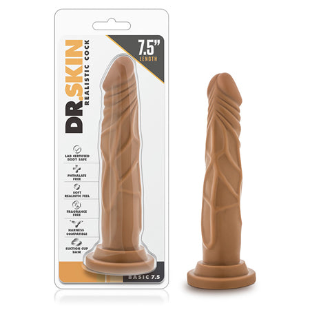 67572 Blush Dr. Skin Realistic Cock Basic 7.5 - Mocha - Image 1