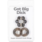 Got Big Dick Cockring 2-pack Smoke