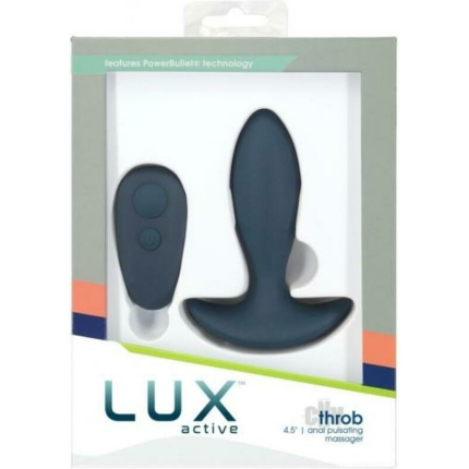 Lux Active Throb 4.5 In. Anal Pulsating Silicone Massager Black