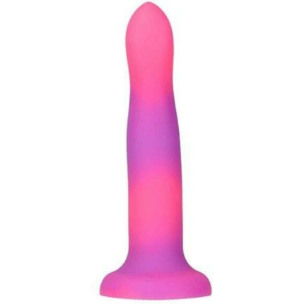 Rave Addiction 8in Glow In The Dark Dildo Pink/purple