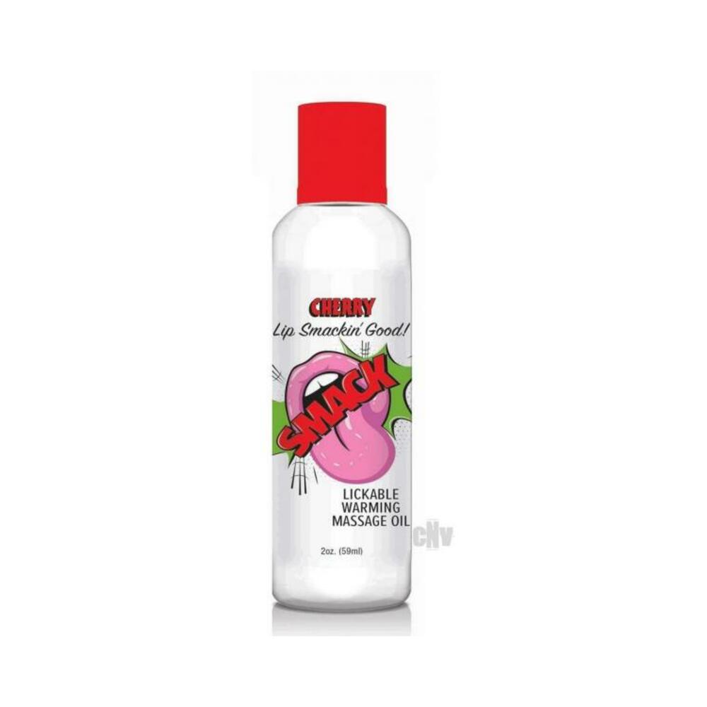 685634111454_1 Smack Massage Oil Cherry 2oz - Image 1