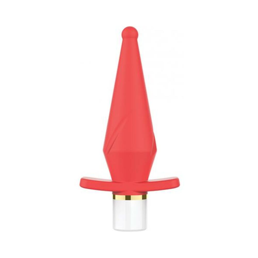 694182023140_1 Nobu Mini Stan Tapered Butt Plug - Coral - Image 1