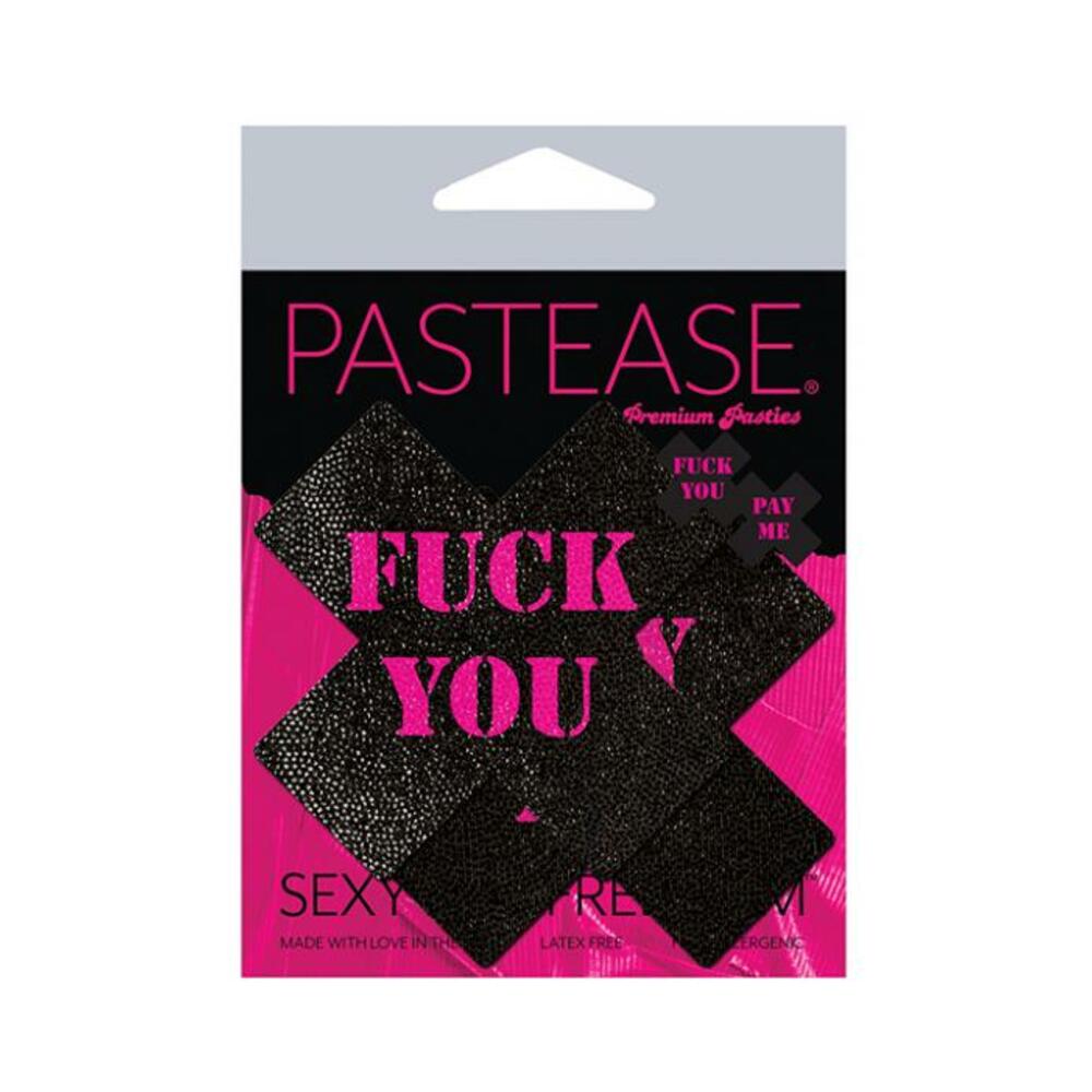 694536304994_1 Pastease Fuck You Pay Me Cross - Black/pink O/s - Image 1